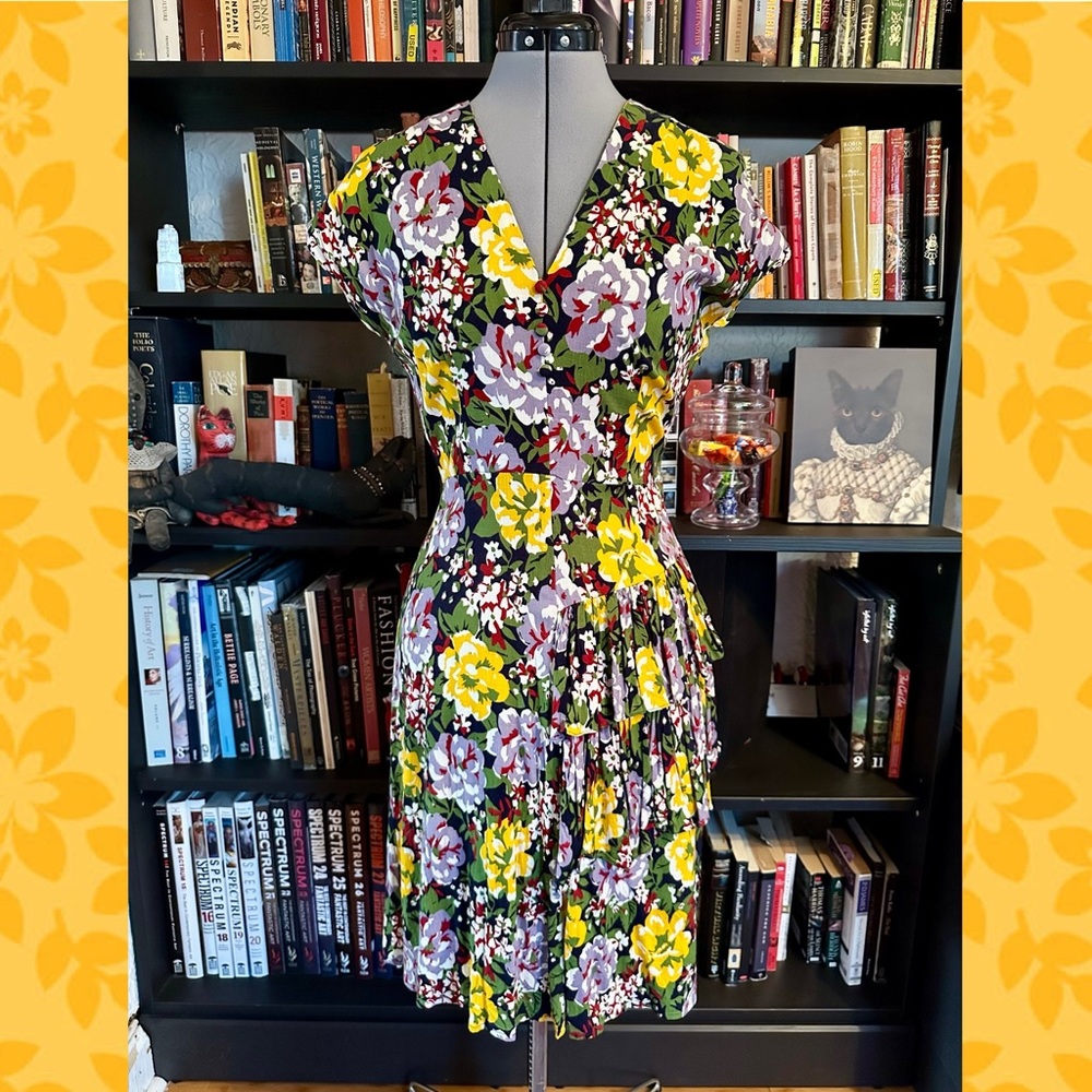 Trashy Diva Sadie Ruffle Dress in Victory Floral size 6